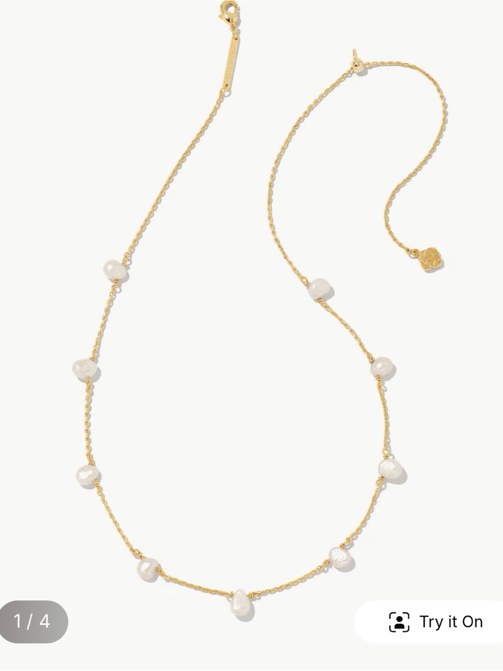 Kendra Scott Leighton Gold Freshwater Pearl Strand Necklace - Picture 5 of 10